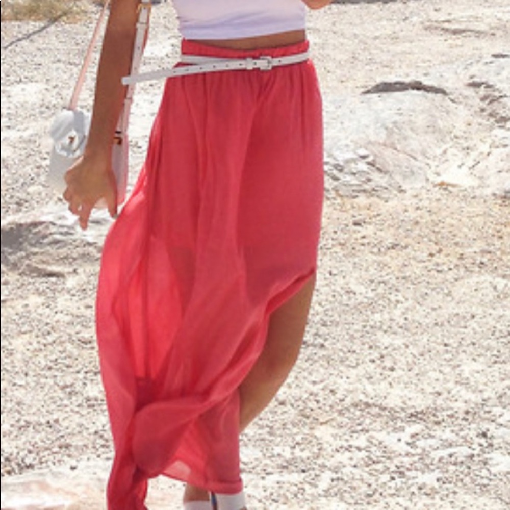 Coral Maxi Skirt